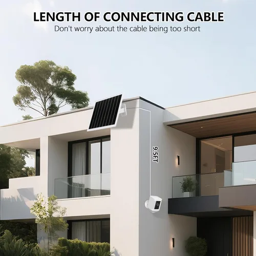 Vista 5 de Panel solar de 8 W y 5 V, cargador solar impermeable IP65 para exteriores, puertos micro USB USB-C DC35135, cable de 9.5 pies y soporte ajustable