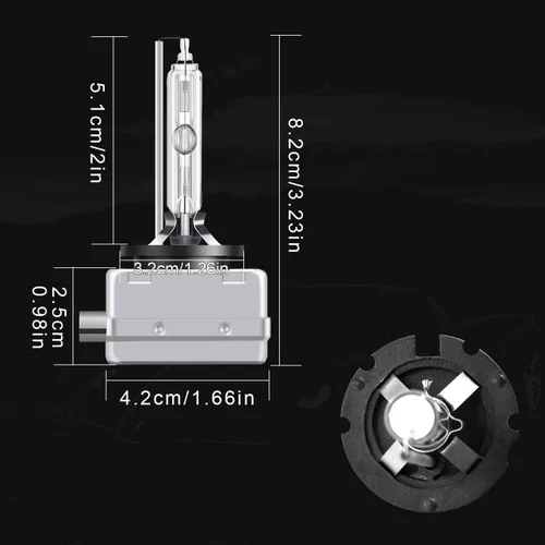 Vista 7 de WinPower Bombillas de repuesto para faros delanteros HID Xenón D1S de 35 W, 6000 K, paquete de 2