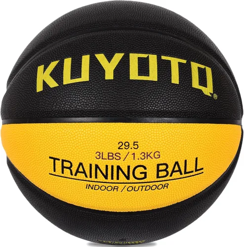 Vista 12 de KUYOTQ 3LBS/3.3LBS/2.2LBS Weighted Heavy Training Basketball 29.5/28.5" in and Outdoor Improving Handling Dribbling Passing Rebounding Skill Negro