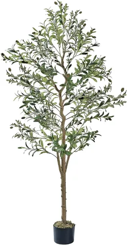 Vista 10 de [Usado] VECELO Árbol de ficus artificial con maceta resistente, planta de seda sintética de 5 pies para decoración de interiores y exteriores Ficus