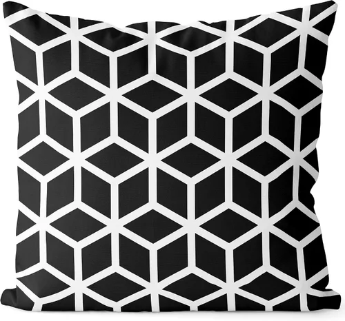 Vista 31 de BEDSUM Funda de almohada de microfibra, suave, decorativa, geométrica, abstracta, triangular, funda de cojín cuadrada para sofá, dormitorio, 18 x 18
