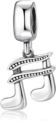 Vista 7 de Abalorio de guitarra de plata de ley 925 con cuentas de música arco iris rompecabezas amor colgante para pulsera Pandora Charm Bajo A