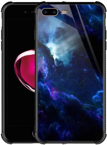 Vista 15 de CARLOCA Funda compatible con iPhone 8 Plus, iPhone 7 Plus para hombres y niños, increíble diseño de patrón de luz espacial nebulosa, a prueba