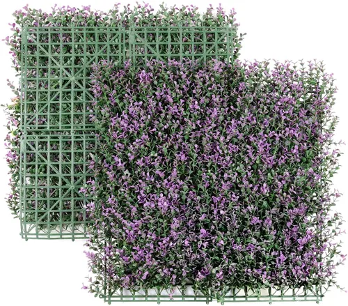 Vista 10 de NatraHedge Paneles de pared de hiedra artificial de 20 x 20 pulgadas (paquete de 12) Resistente a los rayos UV Decoración de vegetación