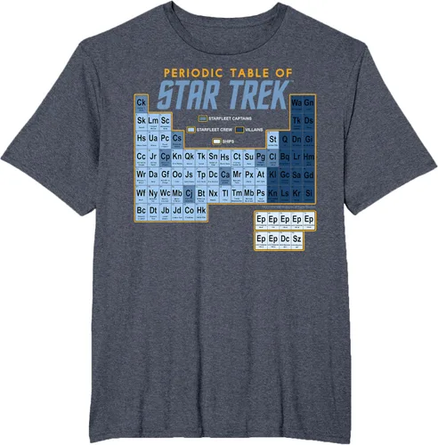 Vista 24 de Star Trek Camiseta de mesa periódica de la serie original, Negro, S