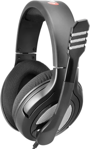 Vista 2 de Auriculares con cable para juegos sobre la oreja de 2.087 in Driver Pro Game con micrófono, sonido estéreo de graves envolventes, enchufe de 0.138