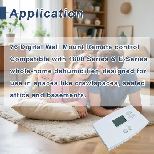 Vista 2 de 76 Control digital de deshumidificador de montaje en pared, compatible con deshumidificadores AprilAire 1700/1800/E-Series para todo el hogar