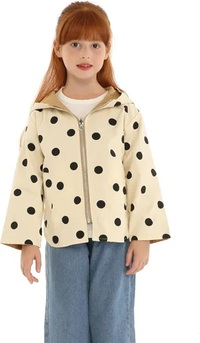 Vista 2 de Mud Kingdom Linda chaqueta con capucha para niñas, ropa exterior reversible con cremallera completa