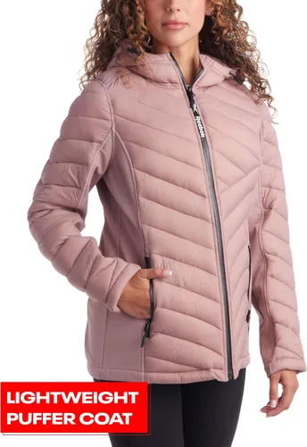 Vista 2 de Reebok Chaqueta para mujer Parka acolchada ligera con paneles elásticos flexibles Chaqueta casual para mujer (S-XL)