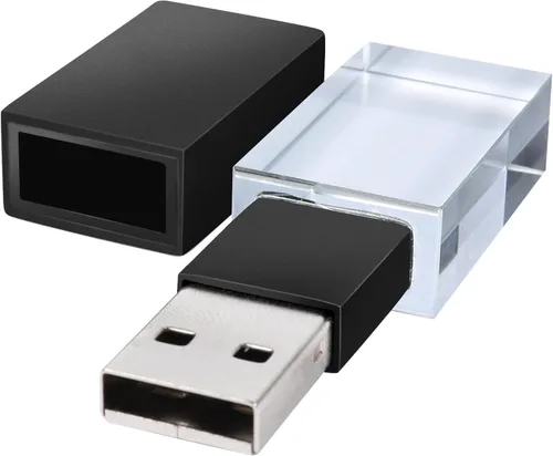 Vista 6 de Memoria USB impermeable cristalina transparente de la luz del rectángulo LED de 8GB - Impulsión de la pluma del regalo