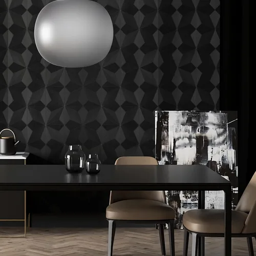 Vista 3 de Papel Tapiz 3D Despegar y Pegar Papel de Contacto Negro 15.7'' X 118'' Papel de Pared Amigable para Inquilinos Papel Tapiz PARA Gabinetes y Cajones