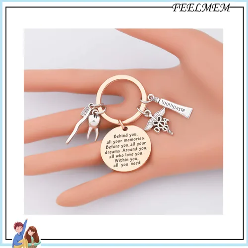 Vista 7 de Feelmem - Llavero con texto en inglés "Future Dentist Gift
