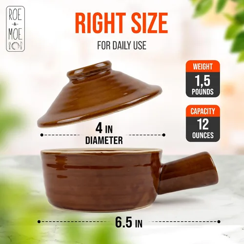 Vista 3 de Roe & Moe Olla para huevos – Antiadherente, cerámica para microondas con tapa de chimenea y mango hueco. Reimagina el desayuno con huevos perfectos