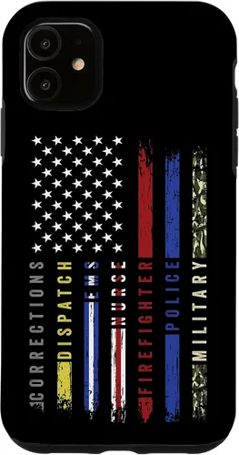Vista 8 de First Responder Hero Flag Nurse EMS Police Fire Brigade - Carcasa militar para iPhone 17