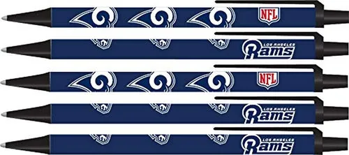 Vista 3 de Bolígrafos con botón, color negro, desechables, de la NFL Houston Texans