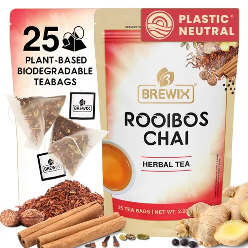 Vista 36 de BREWIX, Bedtime Blossom - Té suelto de hierbas (más de 50 tazas) sin cafeína y totalmente natural Mezcla relajante floral nocturna Rooibos