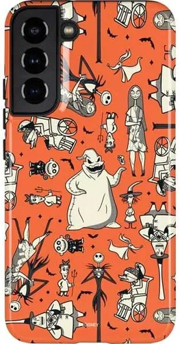 Vista 14 de Skinit Pro Phone Case Compatible with Galaxy S22 Plus - Officially Licensed Disney The Nightmare Before Christmas Jack on Spiral Hill Art Design