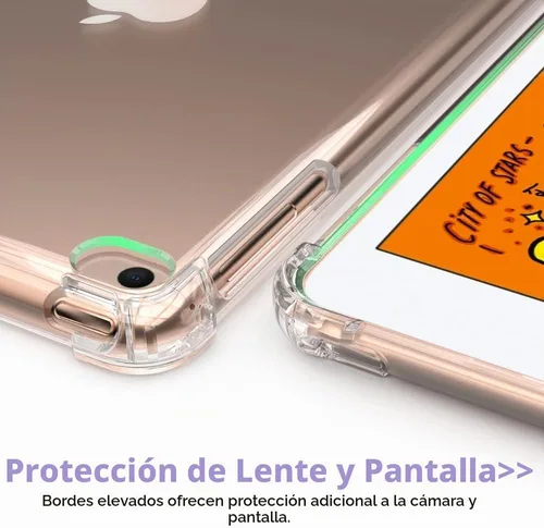 Vista 5 de Callyue Funda transparente para iPad mini 5 / Mini 4 / Mini 3 2 1, funda protectora de goma suave de silicona de esquina lateral para tableta Apple