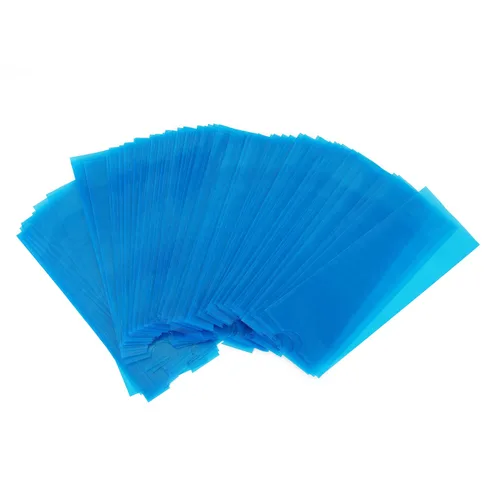 Vista 3 de 200 fundas para bolígrafos, fundas para máquina, impermeables, desechables, color azul, fundas transparentes para bolígrafo