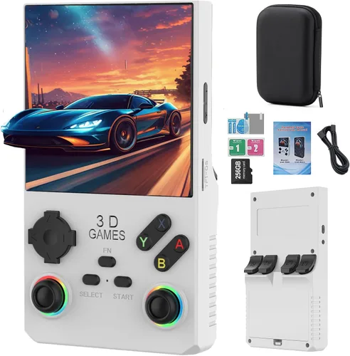 Vista 8 de RegiisJoy Nueva consola de juegos portátil V40 Max 2025, 40000 juegos, pantalla IPS de 4 pulgadas, consola de juegos retro, 256G 4000 mAh, mini