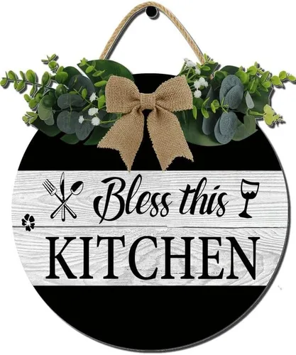 Vista 13 de Bless The Food Before Us, The Family Beside Us Farmhouse - Decoración de pared de cocina