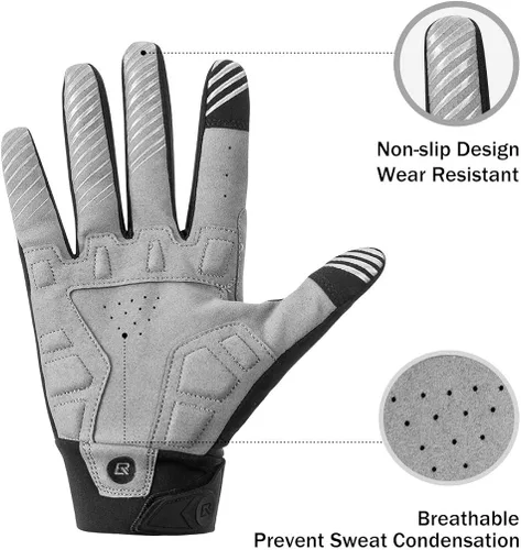 Vista 4 de ROCKBROS Guantes de ciclismo Motocycle Mountain Bike Guantes de dedo completo Ciclismo Guantes para hombres Guantes de bicicleta