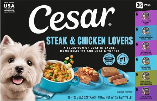 Vista 15 de Cesar - Comida para perro, 36 unidades y 60 unidades, paquete variado