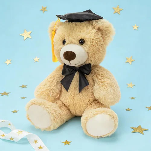 Vista 9 de MorisMos Oso de peluche de graduación de 14 pulgadas con gorra de graduación, regalo de graduación de clase 2026 para niños, niñas, niños, recuerdo