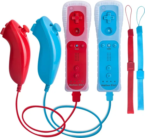 Vista 14 de Motion Plus Wii Controllers 2Packs with Nunchucks, Wii Remote Controllers Compatible for wii and Wii U with Built in Motion Plus