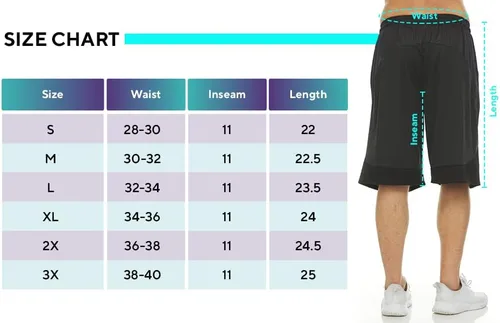 Vista 8 de Game Time - Paquete de 4 pantalones cortos de baloncesto para hombre, pantalones cortos de entrenamiento de secado rápido con bolsillos y cintura