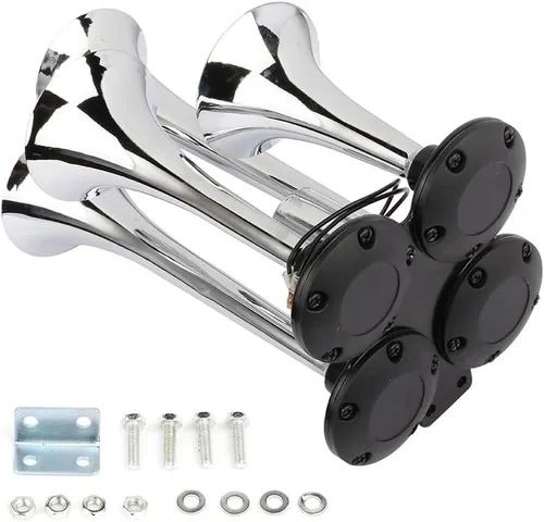 Vista 8 de STAYTOP Bocina de tren eléctrica 150dB 4 trompeta tren eléctrico Camión Bocina de aire del coche Bocina de aire 12V para camiones, motocicleta