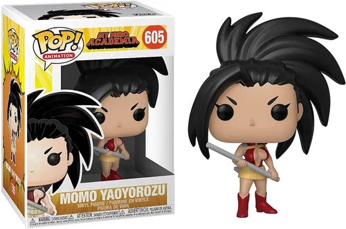 Vista 2 de Funko POP My Hero Academia - Figura de vinilo Pop! Momo Yaoyorozu Pop! (paquete con funda protectora compatible con Pop Box), multicolor, 3.75