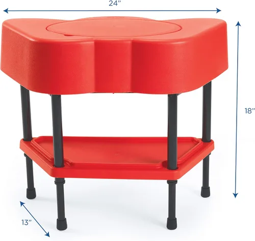 Vista 18 de Children's Factory - Mesa sensorial para niños pequeños con tapa, azul, AFB5100PB, actividades de arena y agua ajustables para niños, guardería