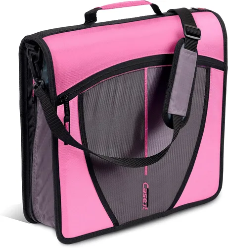 Vista 11 de Case-it Mighty Zip Tab - Carpeta escolar con cremallera Anillos tóricos de 3 pulgadas, capacidad de 600 hojas, carpeta de archivos expandible de 5