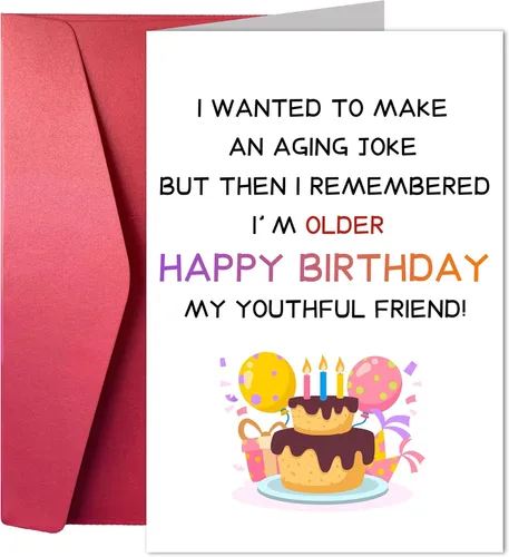 Vista 8 de Divertida tarjeta de felicitación de cumpleaños de diseño único, divertida tarjeta de felicitación para hermanas, madres, amigas, para expresar tus