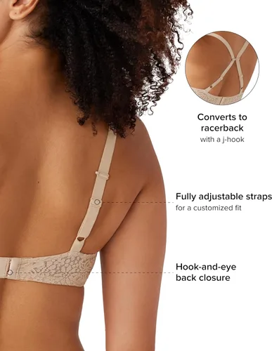 Vista 5 de Wacoal Brasier con aros de encaje Halo sin forro para mujer, 851205