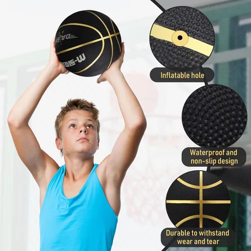 Vista 3 de Wettarn 6 piezas de balones de baloncesto tamaño 5 al por mayor, suministros de donación caritativa cristiana, balón de baloncesto de 27.5 pulgadas