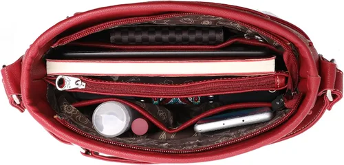 Vista 5 de Montana West Bolso patriótico con tachuelas para mujer, bolso de mano con bandera estadounidense y bolso cruzado