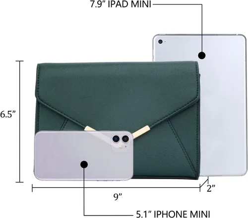 Vista 6 de KKXIU Elegante bolso de mano de piel sintética para mujer, bolso de mano plegable para fiesta, boda, baile de graduación