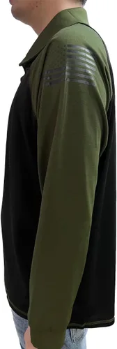 Vista 2 de HARGLESMAN Polo de manga larga con bandera estadounidense para hombre