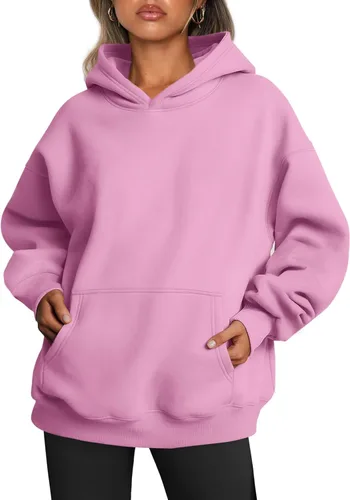 Vista 46 de Trendy Queen Sudaderas con capucha de gran tamaño para mujer, sudaderas de felpa para mujer, suéteres de moda de otoño, suéteres de invierno Lunares