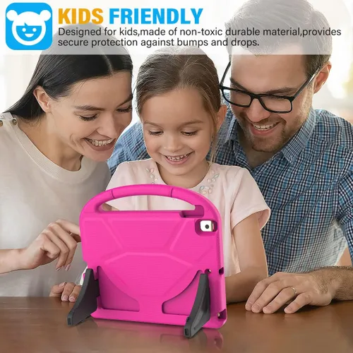 Vista 3 de SUPLIK Funda para niños para iPad de 9ª/8ª/7ª generación - 10.2 pulgadas 2021/2020/2019 Funda con protector de pantalla integrado, asa resistente a