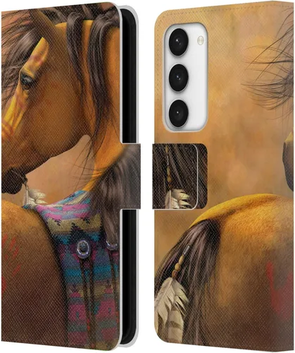 Vista 121 de Head Case Designs Officially Licensed Laurie Prindle A Morgan Christmas Western Stallion Leather Wallet Case Compatible with Samsung Galaxy A07 4G