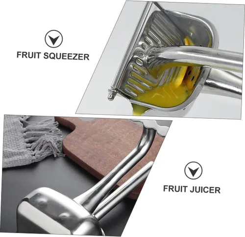 Vista 6 de Stainless Steel Manual Fruit Juicer Squeezer for Citrus Lemons Limes and Oranges Ergonomic Handle Labor-saving Citrus Press for Household Use Easy