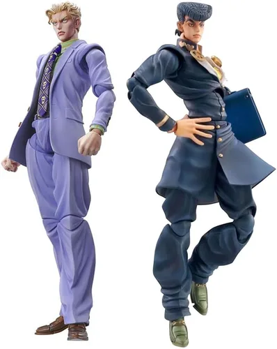Vista 14 de QAHEART Figuras de Brando Kujo Jotaro/Joseph Joestar - Figura de anime, estatuas de acción ultra movibles, adornos