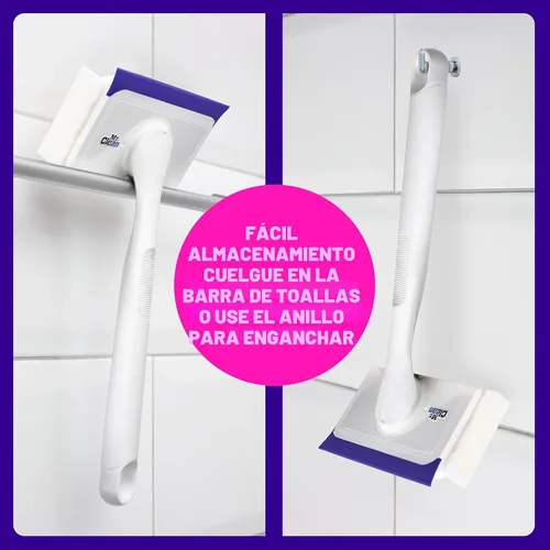 Vista 9 de Mr. Clean Borrador mágico para ducha y tina, limpiador de baño, limpiador de baño todo en uno, kit inicial de limón, 1 limpiador y 2 borradores