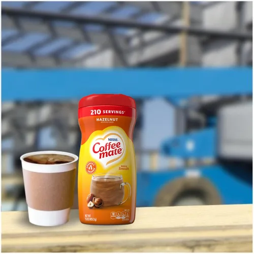 Vista 9 de Coffee mate Crema en polvo de avellanas, 15 onzas (paquete de 3) con cuchara de café By The Cup