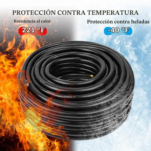 Vista 4 de Cable de control de 4 conductores 14 AWG, 10 pies, 14/4, 100% cobre puro para sistemas de aire acondicionado mini split y bomba de calor, altavoces