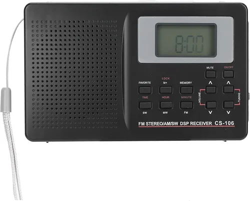 Vista 9 de Radio portátil AM FM SW, mini FM AM SW MW receptor Vintage Pocket Radio, CS 106 Radio de banda completa con auriculares para regalos Familia