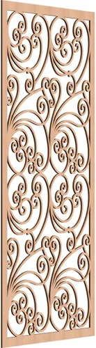 Vista 79 de 9 3/8"W x 24 3/8"H x 1/4"T Marilla Decorativos Paneles de Pared de Madera Calado, Abedul